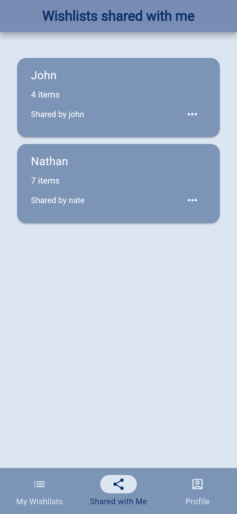 My lists